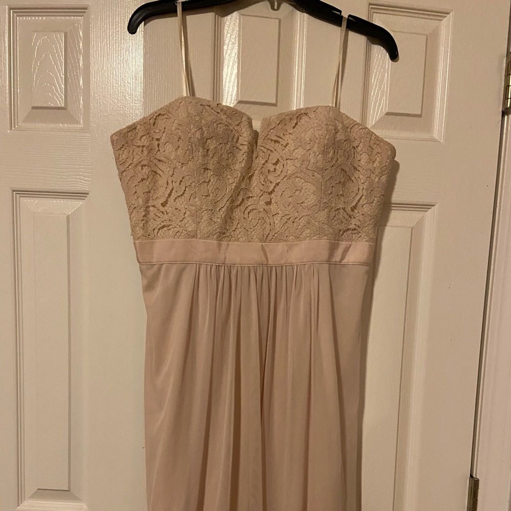 Cream color strapless dress